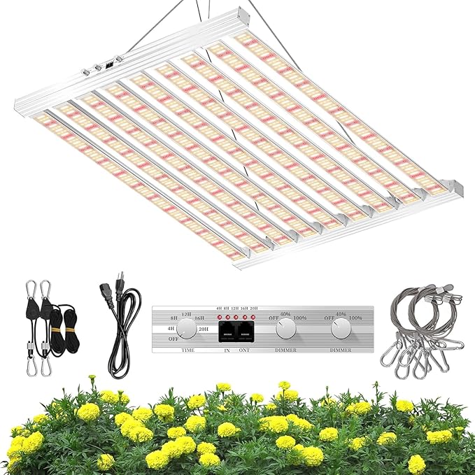SZHLUX 620W LED Grow Light 4×6ft Daisy Chain Dimming Full Spectrum Grow Lights for Indoor Plants Sunlight Plant Light for Seedling Veg and Bloom Commercial Growing lamp
