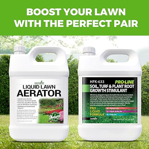 Covington Liquid Lawn Aerator (1 Gallon) – Soil Conditioner &amp Softener for Lawns &amp Gardens – Loosens Clay &amp Compacted Soil for Better Water &amp Nutrient Absorption – Liquid Aeration Conc