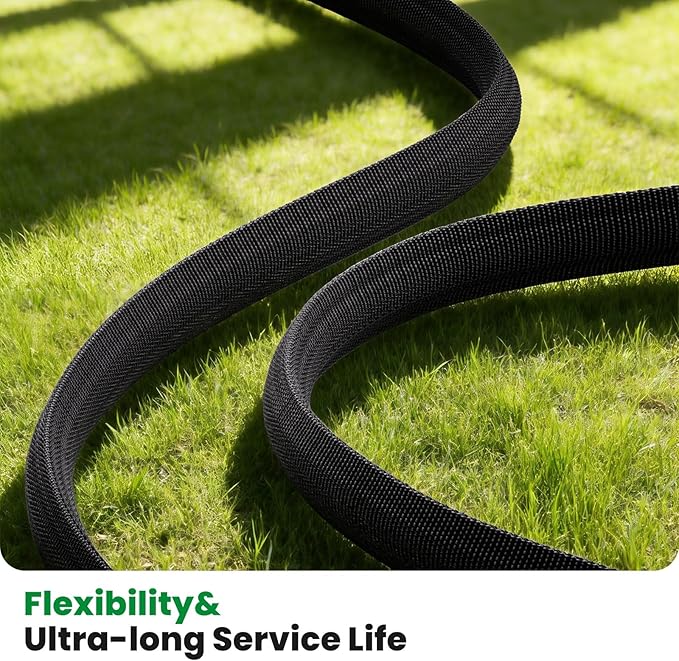 Garden Hose 50FT Non-Expanding Water Hose Ultra Lightweight Kink-Free Burst-Resistant Lead-Free Durable &amp Flexible High-Pressure Hose for Yard Lawn Outdoor Car Washing