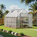 Green House for Outside Greenhouse for Outdoor Walk-in Garden Greenhouses Heavy Duty Polycarbonate Greenhouse Backyard Green Houses8x12