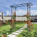Metal Garden Arch Climbing Plants Support Rose Arch Wedding Trellis Archway Outdoor Trellis Arch Party Patio for Climbing Plants