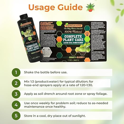 Complete Plant Care Liquid Soil Conditioner – Improve Lawn &amp Garden Health - Versatile Soil Conditioner for Lawns &amp Gardens - Simple Lawn and Garden Solutions - 2 Qt.