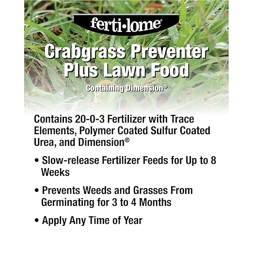 Fertilome (11910) Crabgrass Preventer Plus Lawn Food w/Dimension 20-0-3 (32 lbs.)