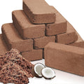 Premium Organic Coconut Coir Bricks - 12 Pack Coco Coir Bricks for Planting Gardening and Potting Soil Substrate. Low EC &amp pH Balanced 100% Organic Peat Moss Mix with Fiber from Coconut Husks