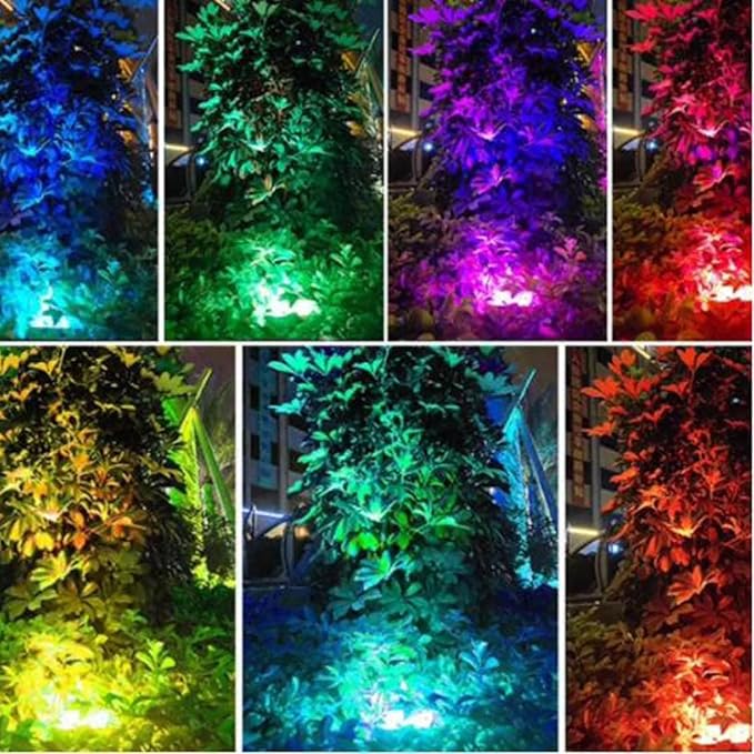 Outdoor LED Spotlight COB Lawn Projector Round Tree Light 5W/10W/20W/30W Recessed Spotlights for Hotel Indoor Courtyard Garden Park Flag Lighting(A White30W)