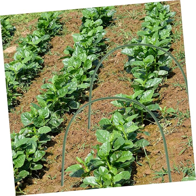 Alasum 5PCS Plastic Coated Steel Garden Hoops for Greenhouse Arch Shaped Supports for Gardening Use Sturdy and Sturdy Tunnel Holders Random Style
