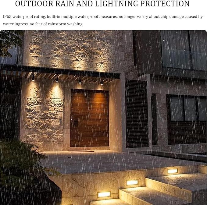Ground LED Landscape Lamp 5W Rectangle LED Underground Light IP65 Waterproof Outdoor Stair Corner Lights Recessed Spotlights Garden Floor Lamp for Patio Pathway(White5w(111-240v))