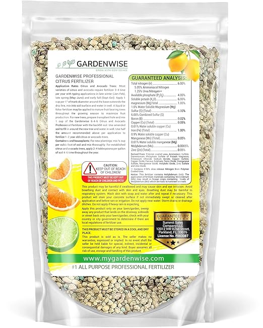 Professional Citrus Fertilizer &amp Organic Lemon Tree Potting Soil Bundle - Perfect Balanced NPK for All Citrus Indoor &amp Outdoor Potting Soil Mix for Growth &amp Repotting (1-3 Quart)
