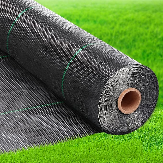 Premium 5 OZ Pro Garden Weed Barrier Landscape Fabric Heavy Duty 3‘ X 100‘ Weed Barrier Fabric Durable Lightweight Eco-Friendly and Easy to Install.