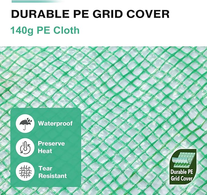 BPS Greenhouse Replacement Cover 10' x 7' x 7' Large Walk in Tunnel Outdoor Plant Gardening Greenhouse Spare Parts Cover (Only Cover)