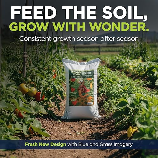 Supply Solutions | Wonder Worm Castings - Premium Organic Earthworm Compost Fertilizer for Indoor &amp Outdoor Plants Houseplants Vegetables Fruit Trees &amp Garden Soil Enrichment (40 Pounds)