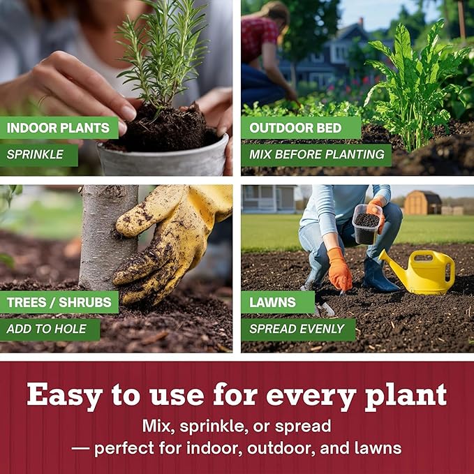 Brut Organic Worm Castings for Plants 30 LB – Natural Nutrients Fertility Builder Plant Food for Potting Soil and Garden Soil – Indoor and Outdoor Use - 10 Pack