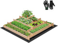 VIVOSUN 5-Tier Wooden Raised Garden Bed 42 x 42 x 14 Inches Outdoor Wood Planter Box with Gloves and Liner for Garden Patio Balcony Backyard and Outdoors