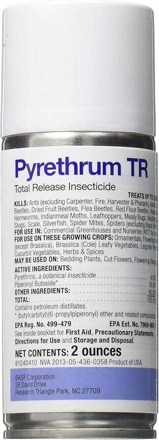 BASF Pyrethrum TR Total Release Fogger - Botanical Insecticide - 6000 Sq Ft Coverage - Greenhouse Pest Control