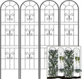 4 Packs Metal Garden Trellis for Climbing Plants Outdoor-Durable Iron Plant Trellis for Flowers Tomato Cucumber Rose Vegetable Support &amp Garden Decoration
