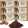 Legigo 6 Pack Premium Coco Coir Brick for Plants- 100% Organic Compressed Coconut Coir Bricks Starting Mix Coco Coir Fiber Coconut Husk for Planting Gardening Potting Soil Substrate Herbs