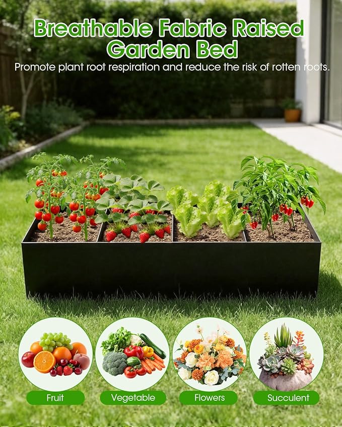 Cucumber Trellis with Grow Bags for Garden U Frame Garden Trellis for Climbing Plants Metal Plant Trellis with Garden Netting for Vegetables Flowers Fruits(5 Arches)