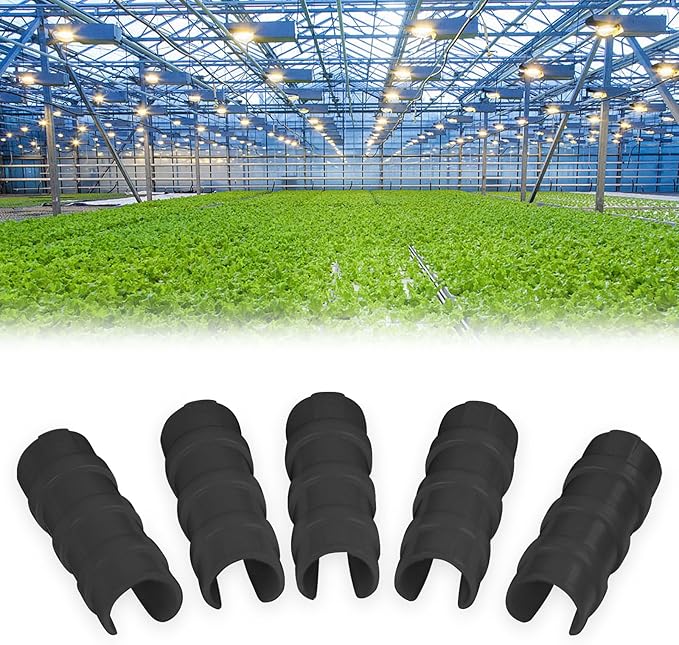 80PCS 3/4 inch Greenhouse Clips Black Greenhouse Clamps Black Plastic Clamps Garden Buildings Tube Clips for PVC Pipe Greenhouse Films Sunshade Nets Shelters Farming Gardening