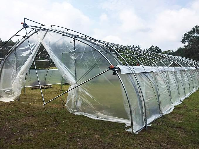 UYGALAXY 100W Greenhouse Film Roll Up Motor with Limit Switch Waterproof Electric Greenhouse Film Curtain Roller Frame Shed DC 24V 2.8RPM for Greenhouse Ventilation Automatic Venting