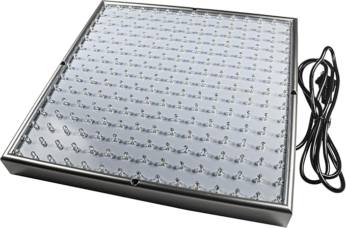 HQRP Blue/Red/Orange/White LED Grow Light Panel for Budding Flowering and Vegetative Glowth 14W 77 red + 47 Blue + 77 Orange + 24 White LED 12 inch + Hanging Kit