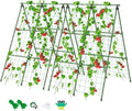 Miory Cucumber Trellis 2 Pack A-Frame Trellis for Raised Bed Garden Trellis for Climbing Plants Outdoor Plant Support for Vegetables Vines Steel with PE Coated (32 Lx48 H)