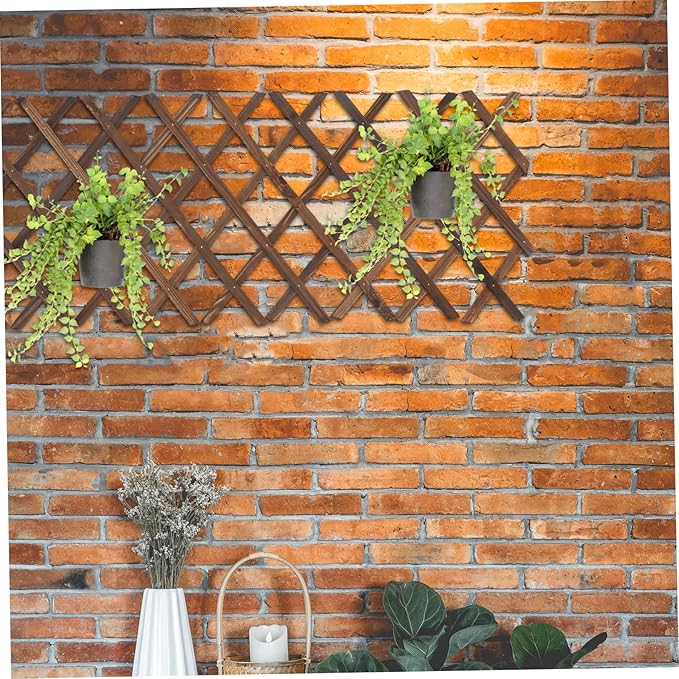 TOYANDONA Wooden Garden Trellis for Outdoor Decor 55x12.3 Natural Cedar Privacy Fence Panels Climbing Plant Support Lattice for Patio and Balcony