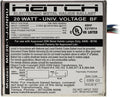 HATCH MC20-1-J-UNNU - 20 Watt - 120/277 Volt - Electronic Metal Halide Ballast - ANSI M156 - Bottom Feed with Studs