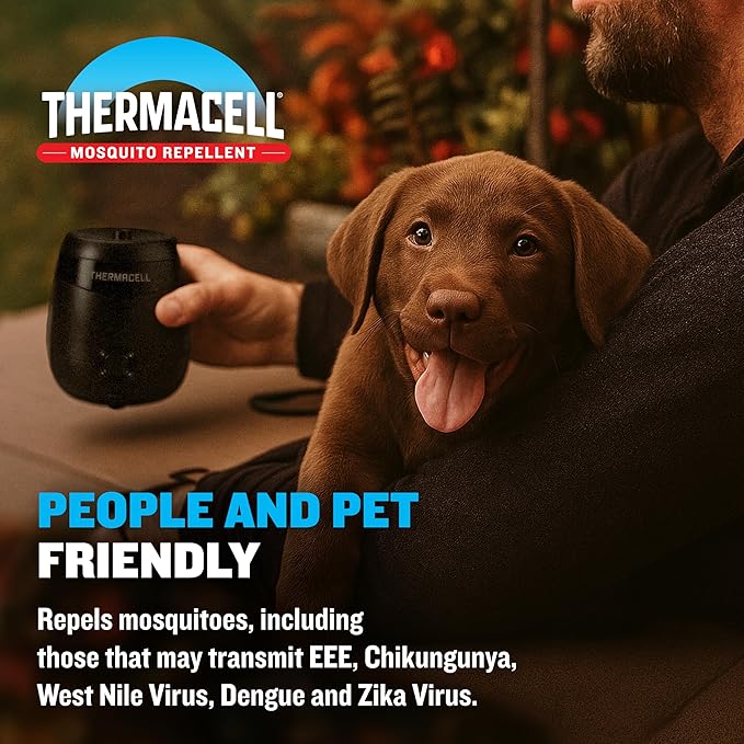 Thermacell E-Series Rechargeable Mosquito Repeller with 20’ Mosquito Protection Zone Bug Spray Alternative Scent Free