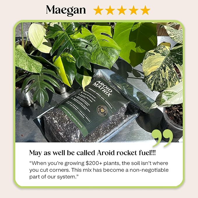 AROID Potting Mix/Premium Soil for Monstera Philodendron Alocasia Anthurium – Chunky Optimally Aerated Soil – Organic &amp Ready to Use – Supercharges Root and Foliage Growth (8 QTS)