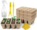 SYITCUN 240 Cells Seed Starter Tray 20 Pack Seed Starter Kit for Planting Seeds Biodegradable Peat Pots Value Germination Kit with 200 Plant Labels 2 Transplanting Tools 1 Spray Bottle