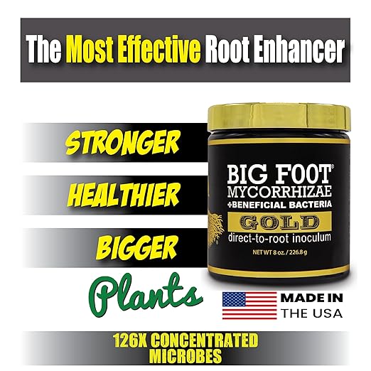 Big Foot Gold Mycorrhizal Fungi 5 lbs Beneficial Bacteria for Plant Growth Root Stimulator Super Concentrated 3-in-1 Formula for All Plants