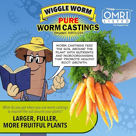100% Pure Organic Mineral-Dense Worm Castings Fertilizer 15lbs - Improves Soil Fertility and Aeration for Growing Better Houseplants Vegetables and More Pack of 3