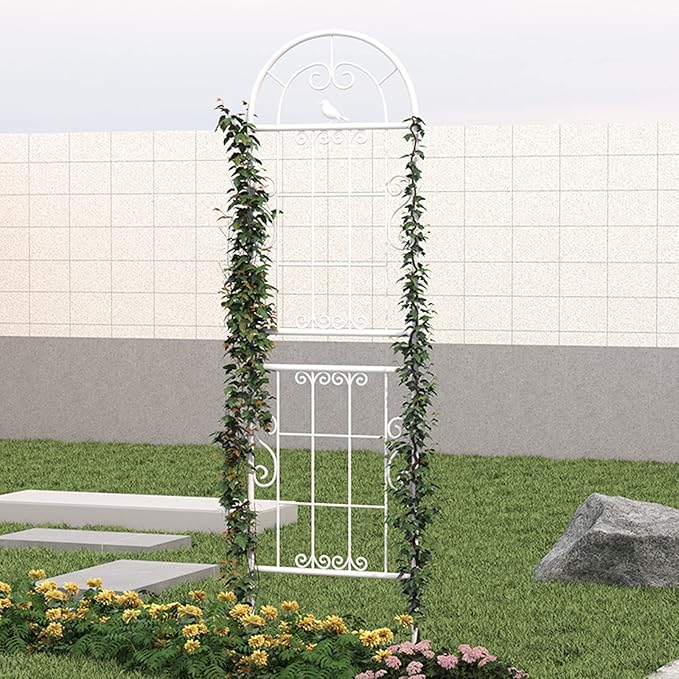 185X52CM Large Garden Trellises For Climbing PlantsRustproof Plants SupportMetal Fence Trellis For Rose Vines Climbing Plants Flower Vegetables Clematis Outdoor Patio Lawn Yard Decoration ( Color :