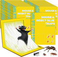 24 Pack Sticky Mouse Traps Sticky Traps for Rats Mice Rodents Snakes No Touch Indoor Mouse Traps for Home Kitchen Garage Attic Basements Easy to Set Yellow