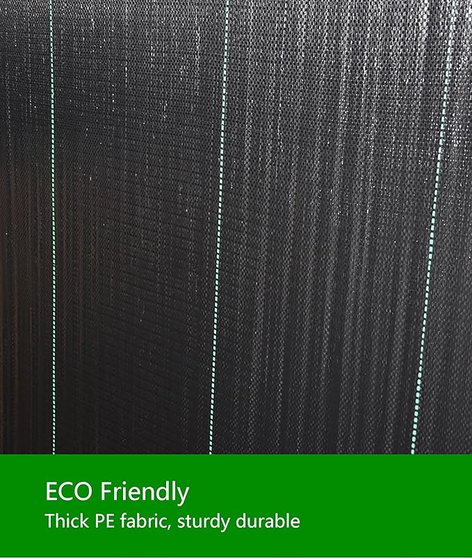 Weed Control Fabric Heavy Duty Weed Barrier Membrane Cut Easily Landscape Ground Cover Weed Barrier Mat for Gravel Artificial Grass Lawn Underlay(1.2 * 100m)