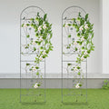 2 Pcs Metal Garden Trellis 20x83 Inch Tall Trellis for Climbing Plants Outdoor Grape Cucumber Trellis Decorative Flower Climbing Fences for Patio Lawn (Green)