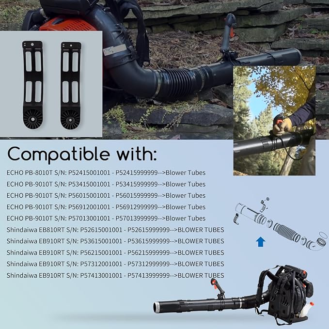 Handle Bracket (LH #C405000631 / RH #C405000621) Compatible with Echo PB-8010T PB-9010T and Shindaiwa EB810RT EB910RT Backpack Leaf Blower Excluding Installation Screws