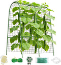 Cucumber Trellis for Raised Bed 32 L x 48 H U-Shape Garden Trellis for Climbing Plants Outdoor Metal Arch Trellis for Vegetables Plant Support for Tomato Pea Zucchini Grape Flowers