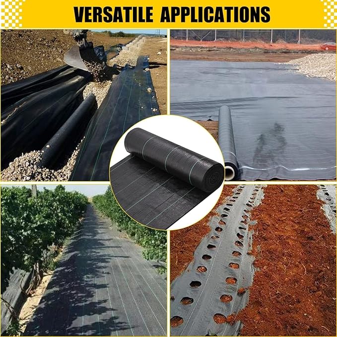 Premium Weed Barrier Landscape Fabric - 60cm Wide Ground Cover for Garden Vegetable Beds and Landscaping(0.6mx300m)