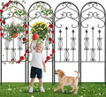 AMAGABELI Garden &amp Home 4 Pack 60 x 18 Metal Garden Trellis for Climbing Plants Outdoor Climbing Rose Trellis Rustproof Plant Vines Flower Vegetable Trellis for Potted Plants Support Black