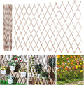 2 Pack Expandable Willow Trellis Lattice Fence Willow Fence Panel for Climbing Plants Garden Lattice Trellis Plant Support Open Screen Fencing Outdoor Decorative Wood