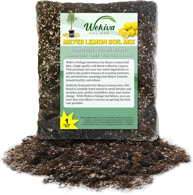 Meyer Lemon Tree Growing Soil Mix – 10 Quarts - Custom Soil Blend – Potting Mix for Meyer Lemon Trees – Specially Developed by and for Professional Nursery Growers - Nutrient-Rich Formula