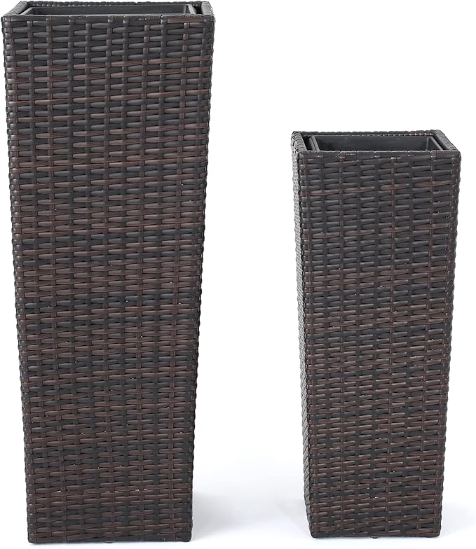 Rattan Flower Pot Brown