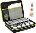 ProCase 41 Slots Seed Storage Organizer Sorter Box Sturdy Seed Bank Saving Kit Container for Garden Vegetable Plant Flower Seed Keeper Set with Label Stickers Funnel 3 Size of Bottles 1 oz 3 oz 5 oz