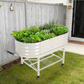 Galvanized Raised Garden Bed Kit with Cover Heavy-Duty Modular Metal Planter Raised Beds for Vegetables with Tool-Assisted Simple Assembly Reinforced Panels &amp Optimal Drainage