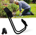 Knee Seat for GardeningStrap on Kneeling Device for GardenErgonomic Gardening SeatGarden Work Seat for Farm WorkGardeners Tool Seats for Protect KneesSuper Cozy &amp Improve Efficiency (Black-1)