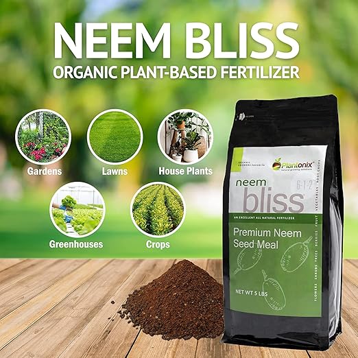 Worm Bliss (1 Qt) + Neem Bliss (1lb) + Kelp Bliss (1lb) - Organic Worm Castings for Plants - Neem Meal Fertilizer - Kelp Meal Fertilizer - Organic Fertilizers for Plants Flowers &amp Gardening