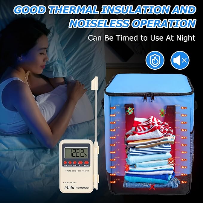 New Generation Bed Bug Heater with Thermometer and Timer Non-chemical Human and Pets Friendly Widely Used for Household RV Travel
