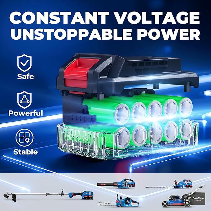 Dong Cheng Brushless Cordless Leaf Blower 40V Battery Powered Blower with 2 * 4.0Ah Batteries &amp Charger 650 CFM High-Efficiency Blower for Sidewalks Driveways Town Care Blowing Leaves and Sno
