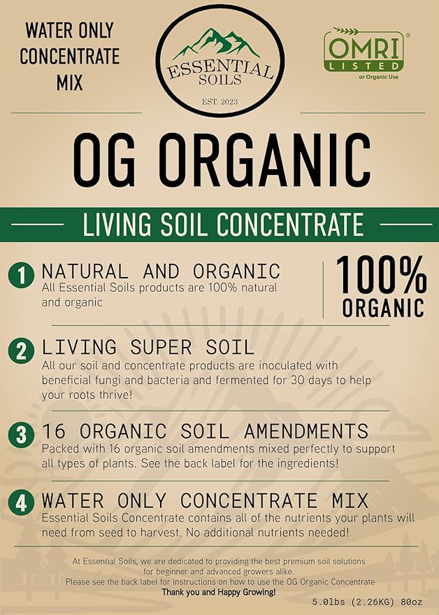 Organic Super Soil Concentrate - Living Soil - Essential Soils OG Organic - 5lbs